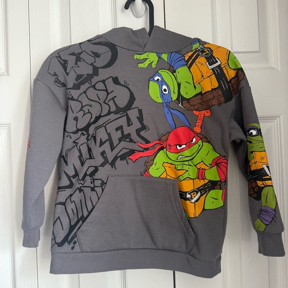 Nickelodeon Gray TMNT Kids Zip-Up Hoodie Pant Set - Picture 1 of 11